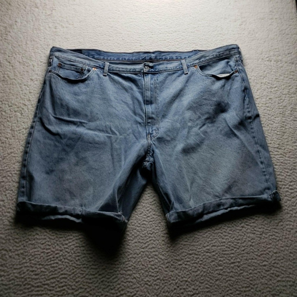 Levi's 469 Shorts Mens 56 Blue Denim Relaxed Fit Bermuda 10 Inseam Casual Summer